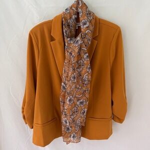 NorthStyle Womens Blazer Jacket Size L Mustard Gold Career‎ Office